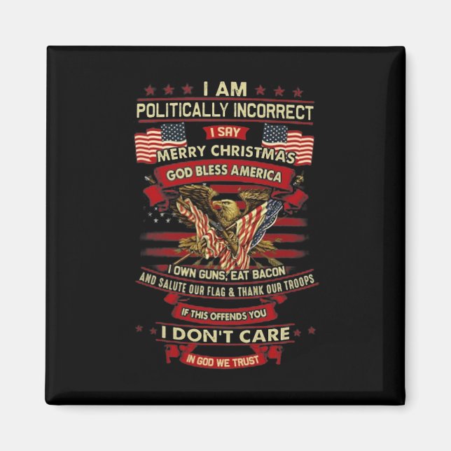 Imán Soy Políticamente Incorrecto Digo Feliz Navidad G (Frente)