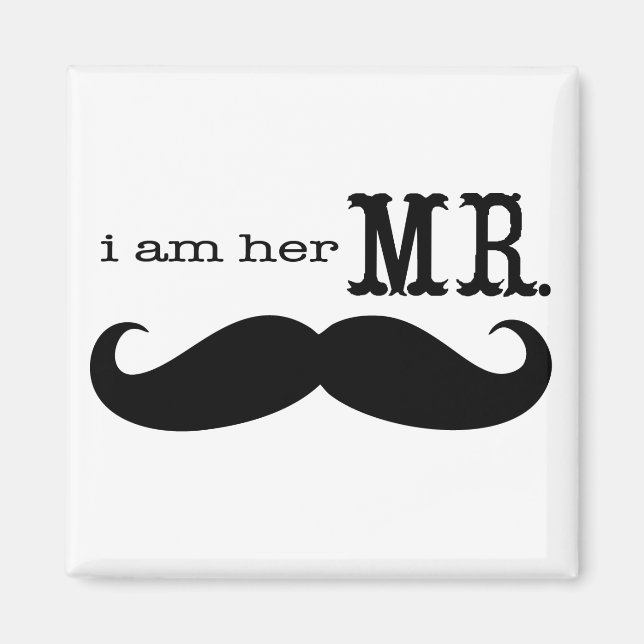 Imán Soy su Sr. Mustache Groom (Frente)