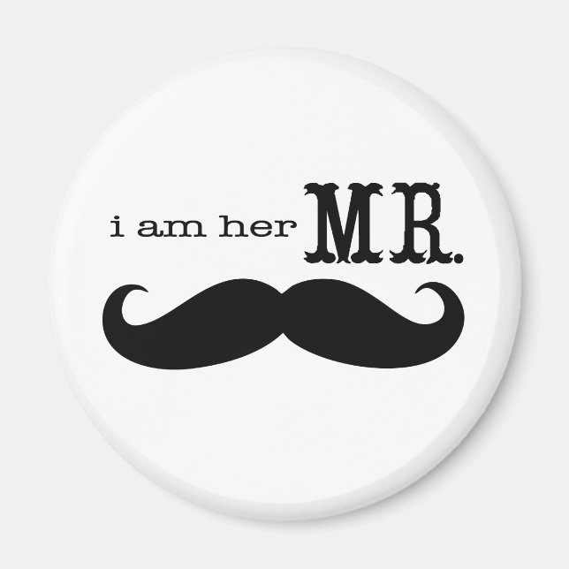Imán Soy su Sr. Mustache Grooms Regalos (Frente)