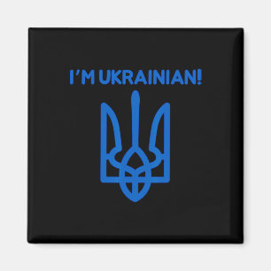 Imán Soy ucraniano Escudo de Ucrania Poder ucraniano