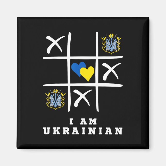 Imán Soy ucraniano Protege Ucrania Apoya Ucrania  (Frente)