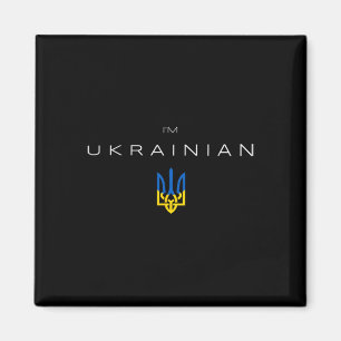Imán Soy ucraniano - Soy de Ucrania Tridente Bandera 1