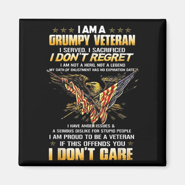 Imán Soy un buen veterano al que serví... (Frente)