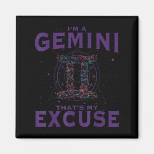 Imán Soy un Gemini Rótulo Zodiaco Gemini Gemelos de Art