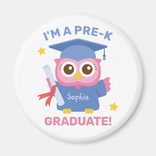 Imán Soy un graduado de Pre-K, Nombre de graduado de bú