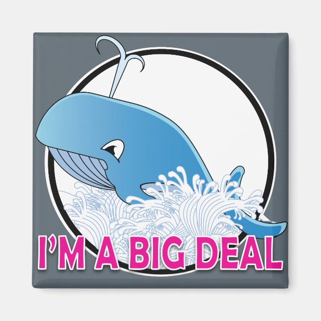 Imán Soy un gran negocio -  de 2 pulgadas cuadradas (Frente)