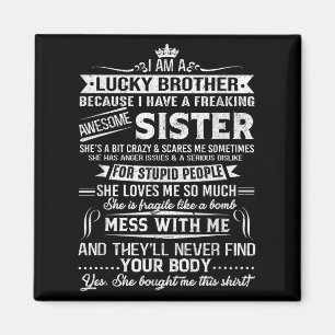 Imán Soy Un Hermano Afortunado Regalo Para Hermano De H