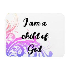 Imán Soy Un Hijo De Dios Pastel Magnet Floreciente