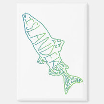 "Soy un isleño" pescado dibujado a mano Vengo de l
