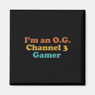 Imán Soy un jugador OG del canal 3 divertido retro vint