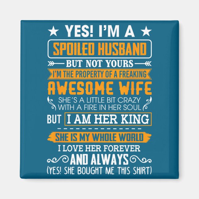 Imán Soy un marido mimado de una esposa increíble (Frente)