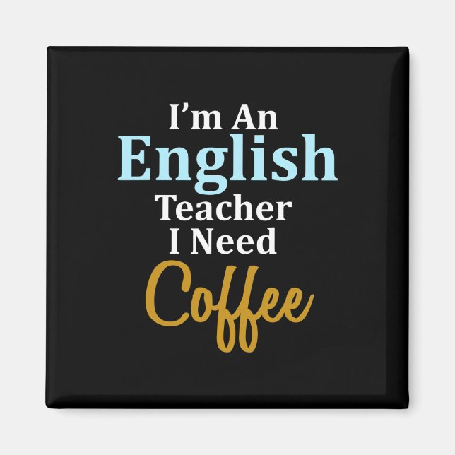 Imán Soy un profesor de inglés que necesito una escuela (Frente)