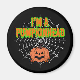 Imán Soy un Pumpkinhead con Spiderweb