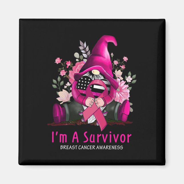 Imán Soy un sobreviviente de cáncer de mama de cinta ro (Frente)