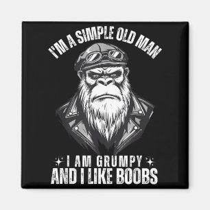Imán Soy un viejo simple soy gruñón y me gusta 