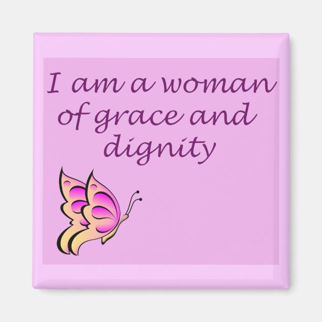 Imán Soy una mujer de gracia y dignidad (Frente)
