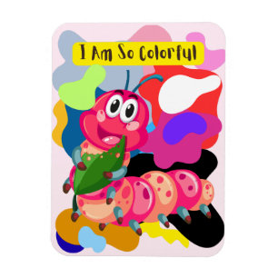 Imán Soy una oruga tan colorida