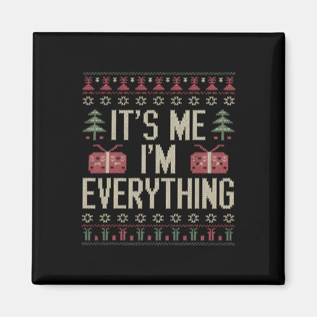 Imán Soy yo, soy todo Navidades coincidiendo pareja (Frente)