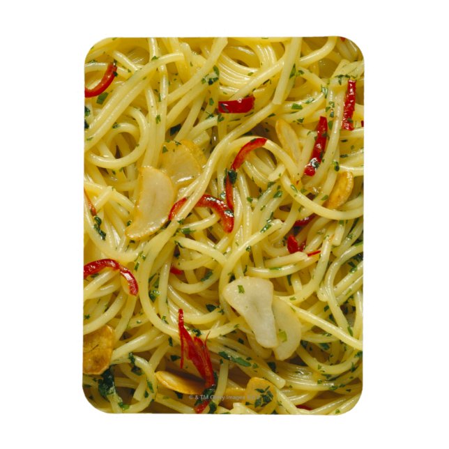 Imán Spaghetti Aglio; Olio y Peperoncino (Vertical)