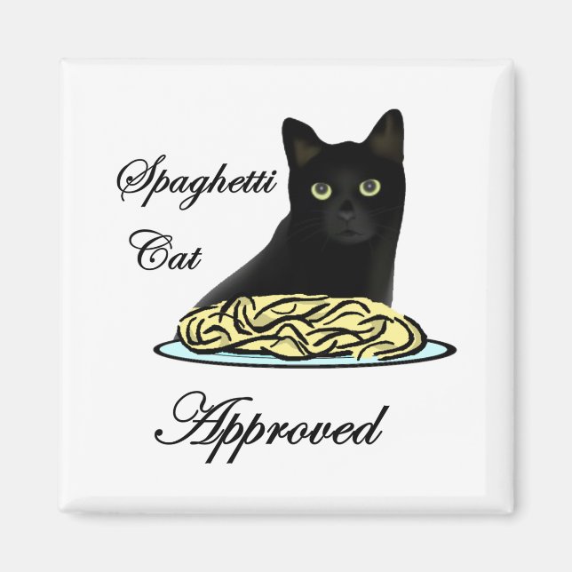 Imán Spaghetti Cat aprobado (Frente)