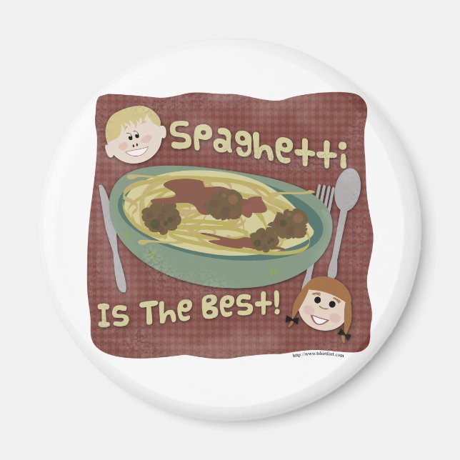 Imán ¡Spaghetti es lo mejor! (Frente)
