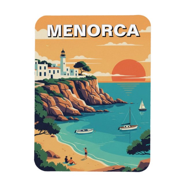 Imán Spain Menorca Postcard (Vertical)