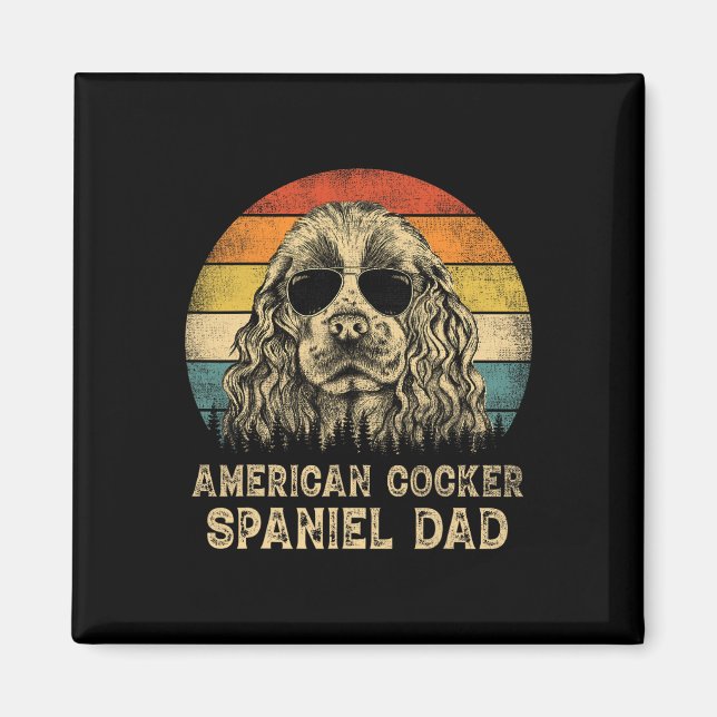 Imán Spaniel Cocker Americano Padre Amantes De Perros D (Frente)