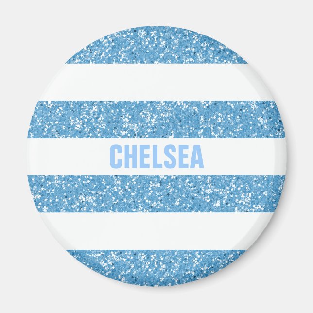 Imán Sparkle Purpurina Look Stripes Magnet (Frente)