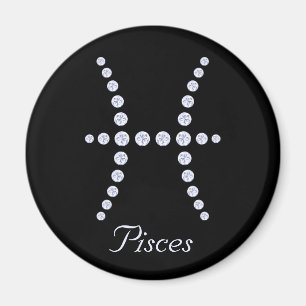 Imán Sparkly Diamond Pisces Symbol