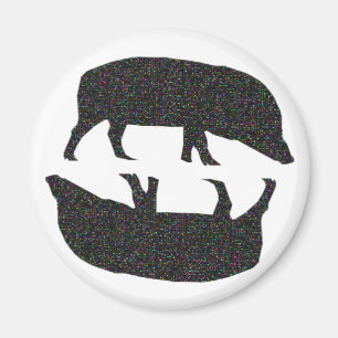 Imán Sparkly Pigs Magnet