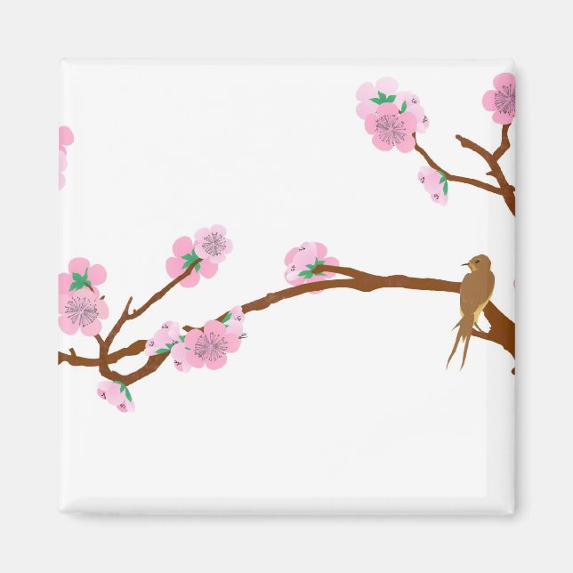 Imán Sparrow on Tree - Magnet (Frente)
