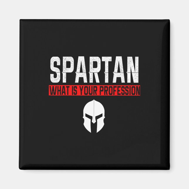 Imán Spartan ¿Cuál es tu profesión gimnasio Spartan org (Frente)