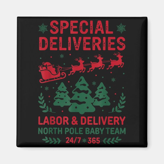 Imán Special Deliveries Labor And Delivery Baby Nurse C (Frente)