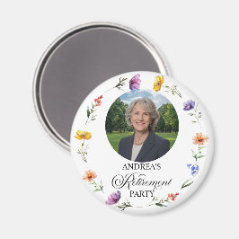Imán Special Photo Floral Retirement Party Favor