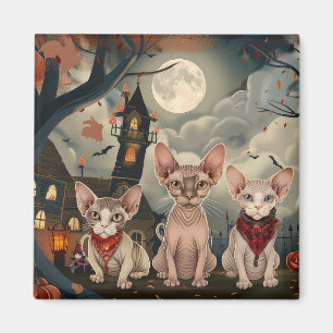 Imán Sphynx Cat Halloween Spooky
