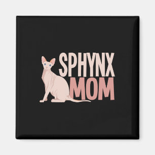 Imán Sphynx Mom Cat Sphinx Hairless Cat Dueño