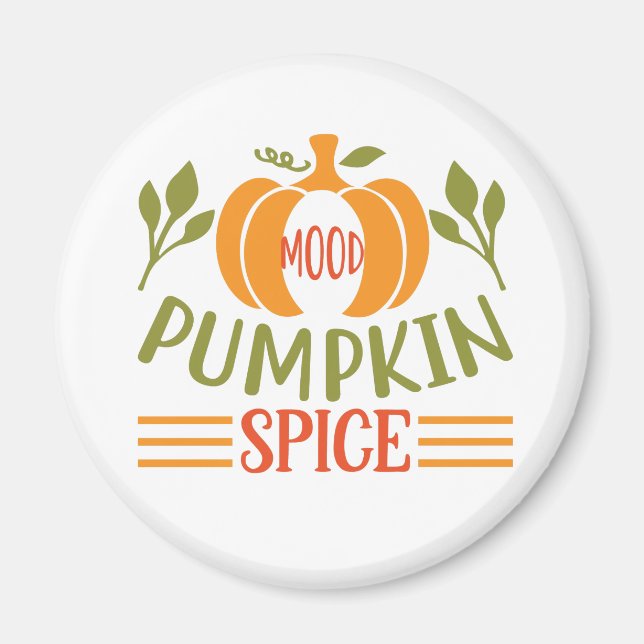 Imán Spice de calabaza de ánimo - Vibes otoño de caída (Frente)