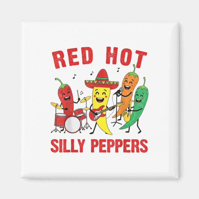 Imán Spich Red Hot Silly Peppers Banda Parodia De Chili (Frente)