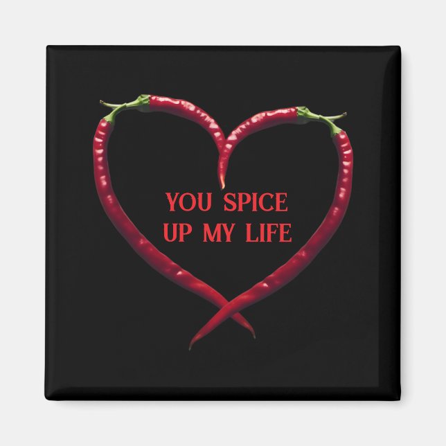 Imán Spicy Chili Pepper Heart (Frente)