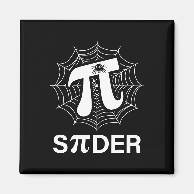 Imán Spider Pi Spider Science Math Teacher Funny Spider (Frente)