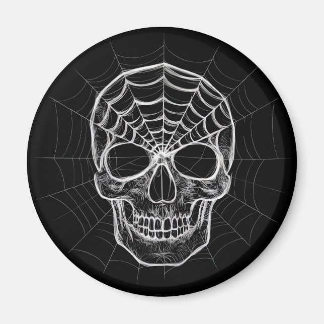 Imán Spiderweb Skull (Frente)