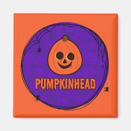 Imán Spiderwebs & Pumpkinheads Square Magnet