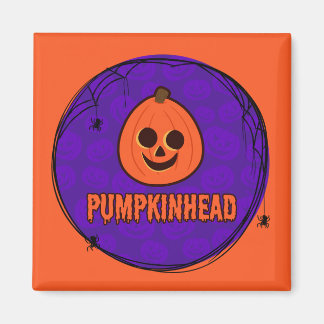 Imán Spiderwebs & Pumpkinheads Square Magnet