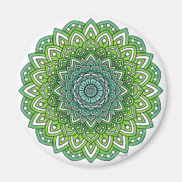 Imán Spiky Green Flower Mandala