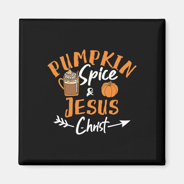 Imán Spin De Calabaza Y Jesucristo Diversión Caer Crist (Frente)