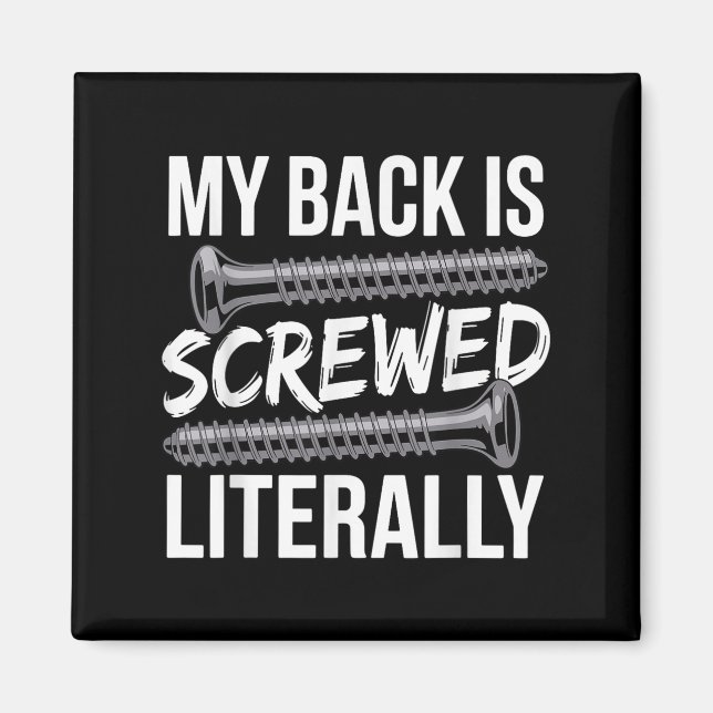 Imán Spinal Fusion Art For Men Women Recovery Back Spin (Frente)