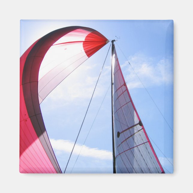 Imán Spinnaker Rojo Con Sol (Frente)