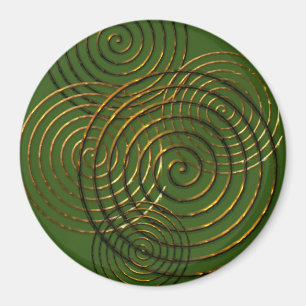 Imán Spiral Símbolo celta oro metálico