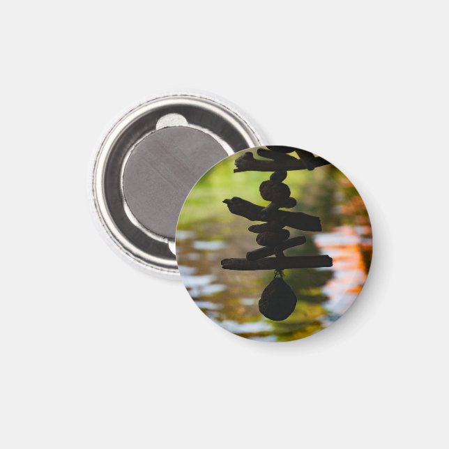 Imán Spiritual Driftwood Bali Circle Magnet (Anverso/Reverso)