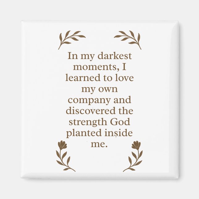 Imán Spiritual Strength Christian Motivational (Frente)